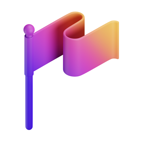 Gradient Flag Illustration